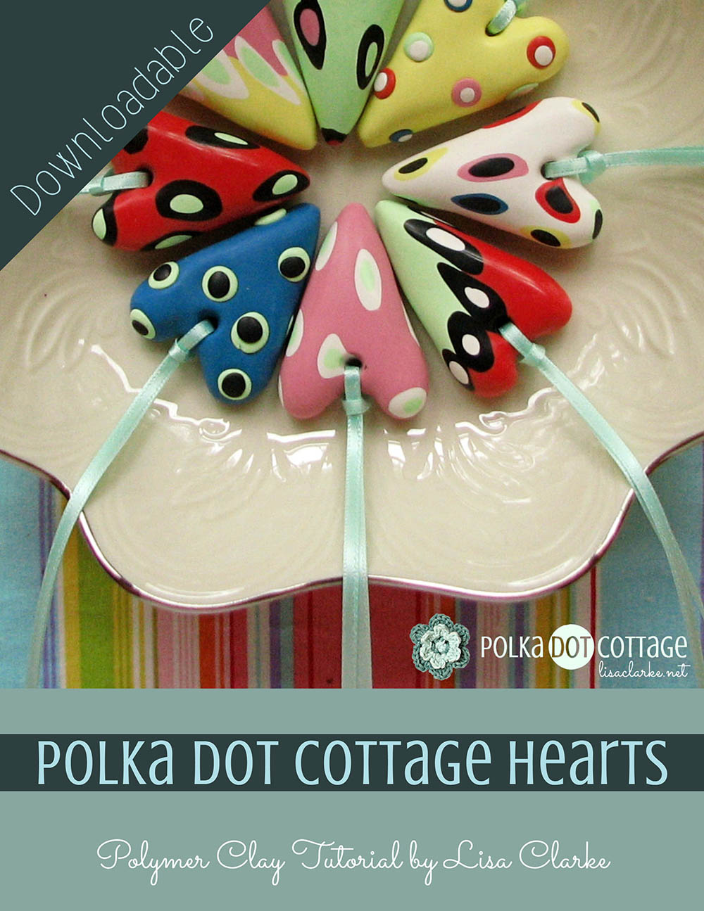 Polka Dot Cottage Hearts Polymer Clay Tutorial