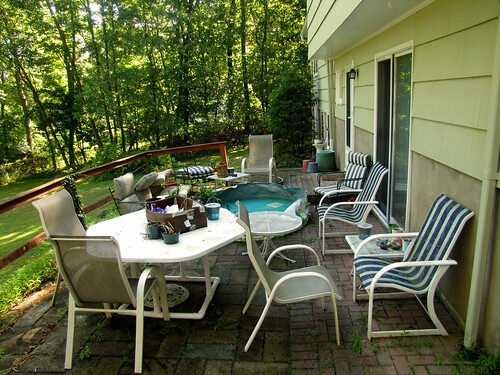 Messy back patio