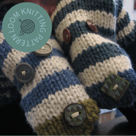 Striped Sock Puppets Loom Knitting Pattern