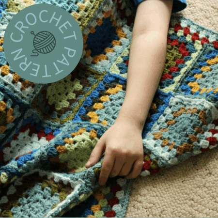 Flufy's Granny Square Blanket Crochet Pattern