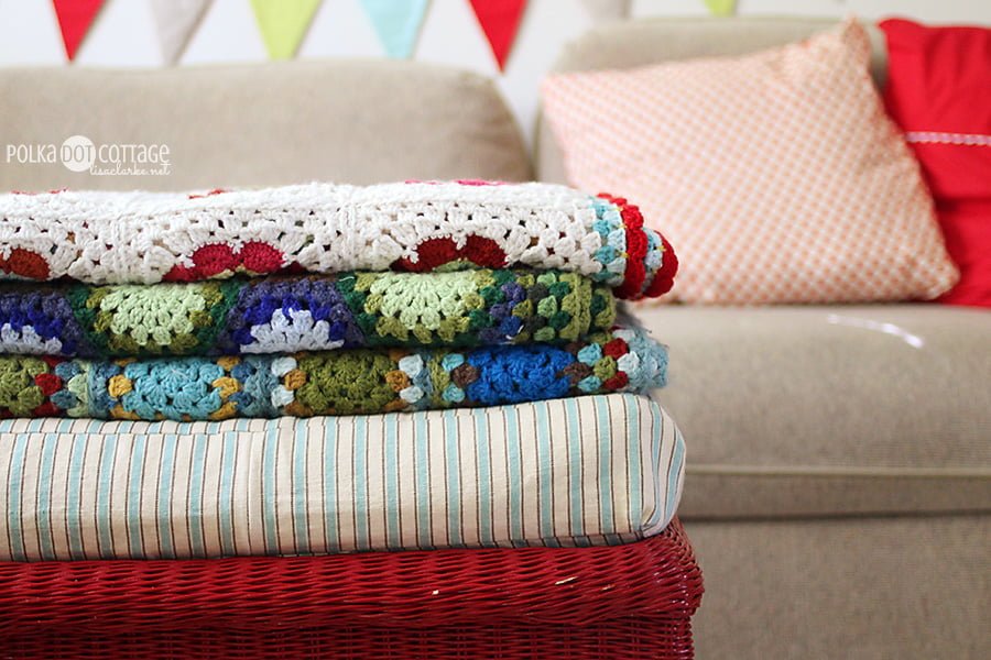 Mod Floral Blanket, by Lisa Clarke, Polka Dot Cottage