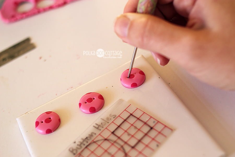 Making polymer buttons with Polka Dot Cottage