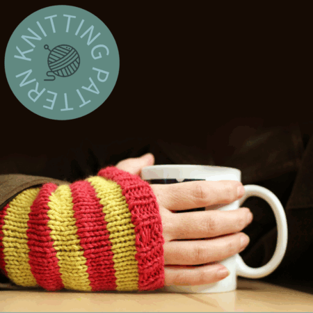 Striped Wristwarmer Knitting Pattern