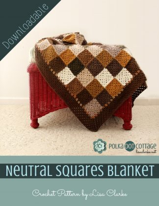 Neutral Squares Blanket Crochet Pattern