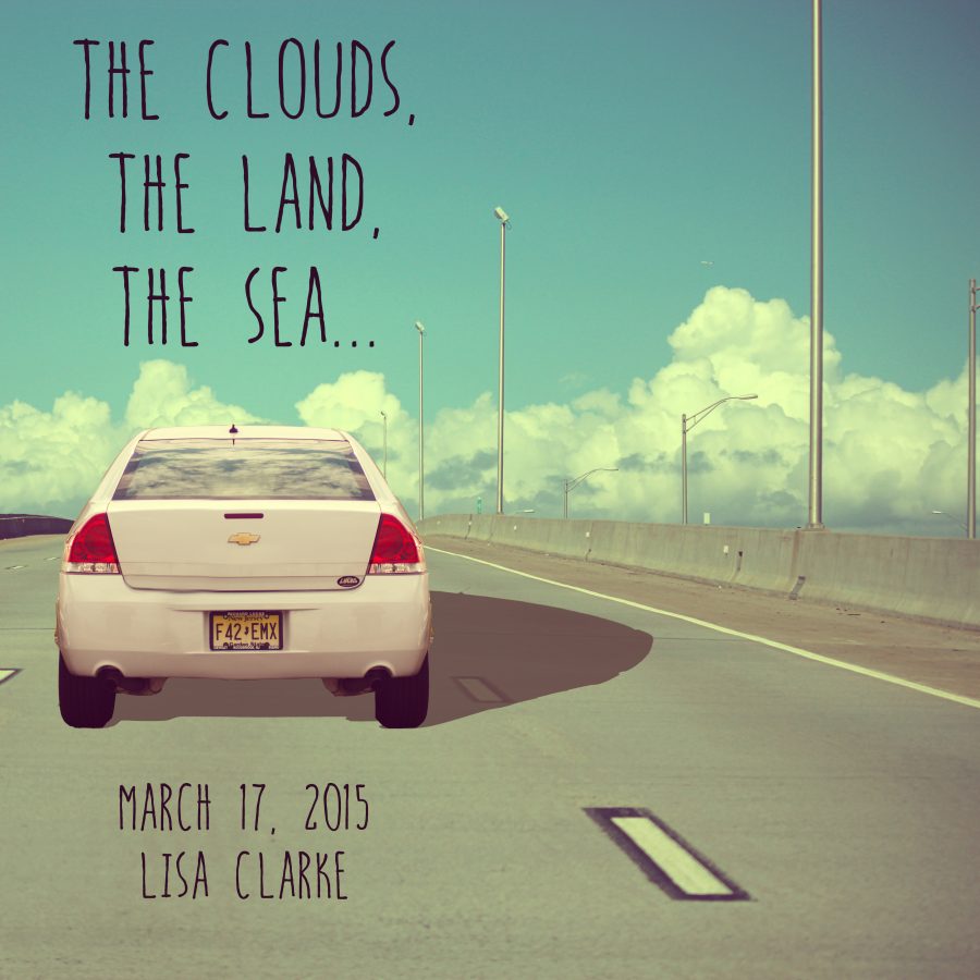 clouds land sea