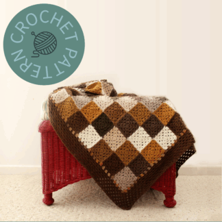 Neutral Squares Blanket Crochet Pattern