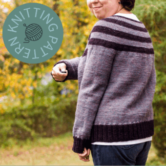 Striped Yoke Cardigan Knitting Pattern
