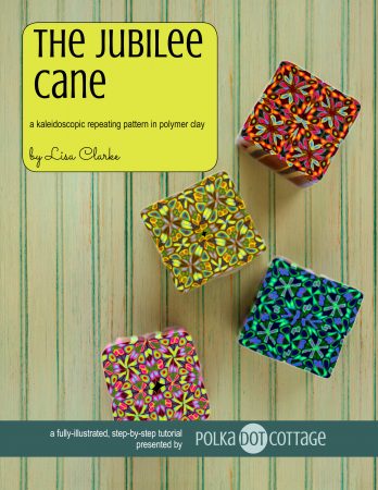 The Jubilee Cane polymer clay tutorial at Polka Dot Cottage