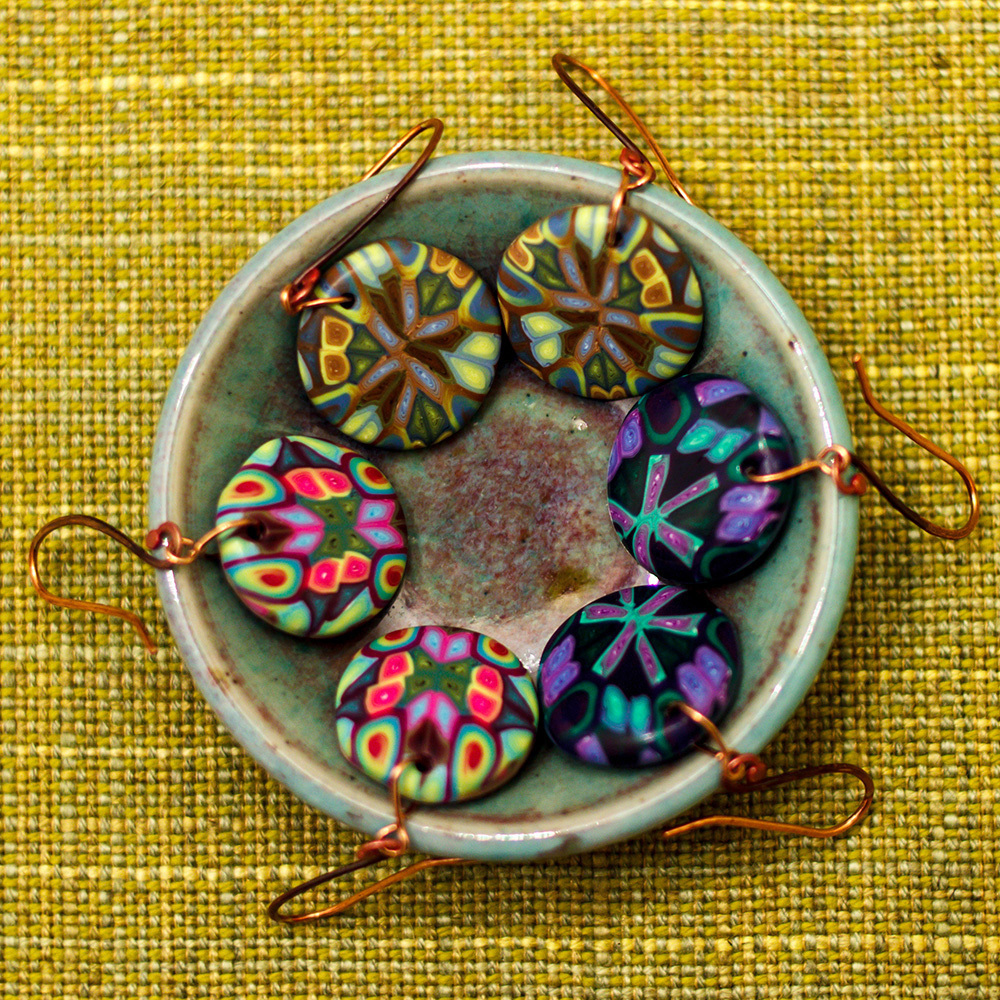 Colorful Handmade Earrings in Polymer Clay ⋆ Polka Dot Cottage