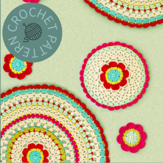 Mod Floral Mandalas Crochet Pattern