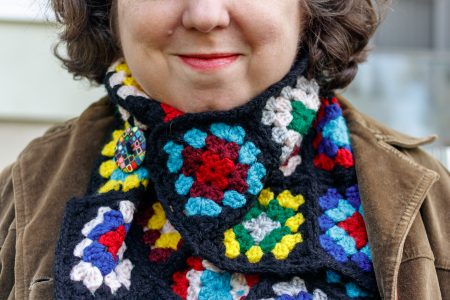 Vintage-Inspired Granny Square Neckwarmer