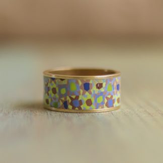 Polka Dot Cottage Channel Ring in Swamp Calico