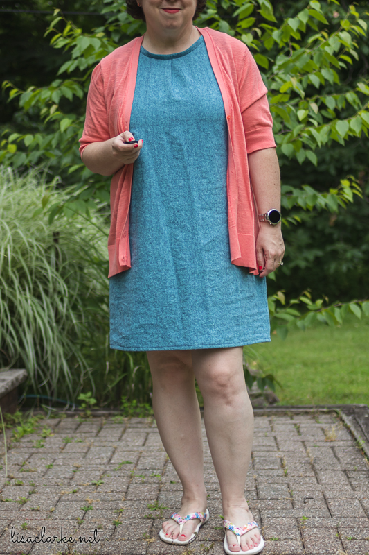Sewing Summer Sheath Dresses: Blue Dress