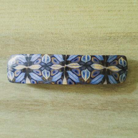 Polka Dot Cottage Barrette in Lapis Jubilee