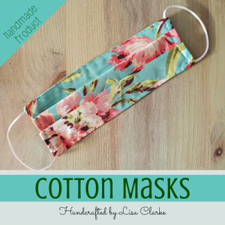 Cotton Double Layer Face Masks by Lisa Clarke at Polka Dot Cottage