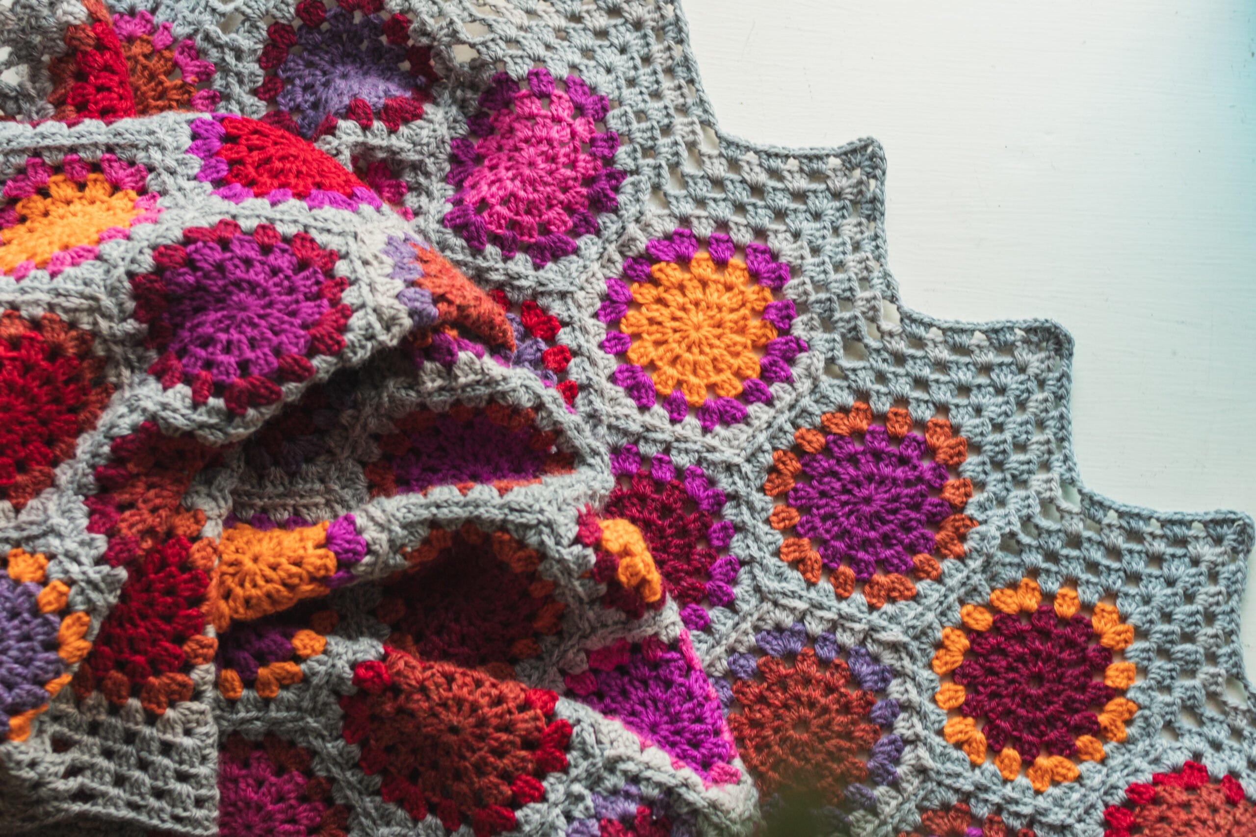Campfire A Crochet Hexagon Blanket Pattern ⋆ Polka Dot Cottage
