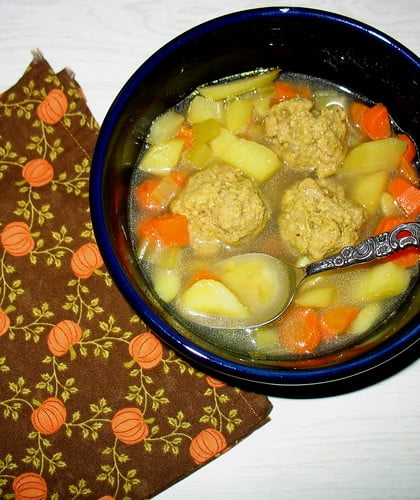 Turkey Curry Meatball Soup