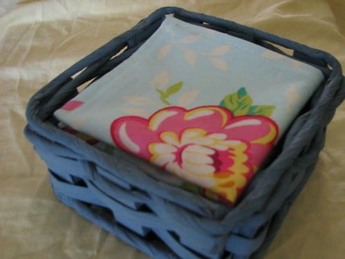 Handkerchiefs in a basket
