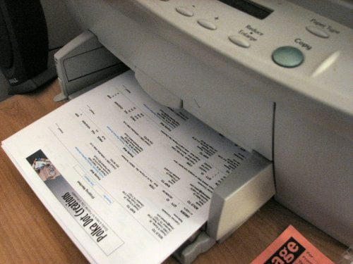 Shipping paperwork printed