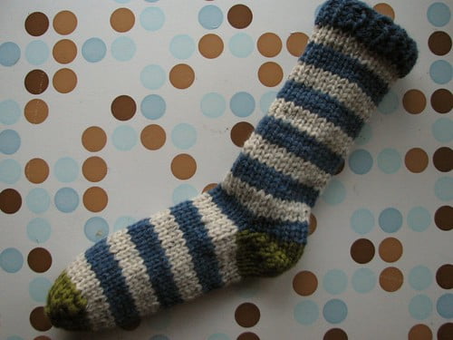 One sock complete