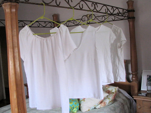 Four white shirts