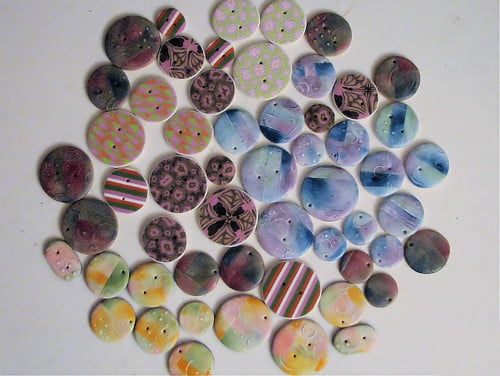 Buttons and jewelry in progress