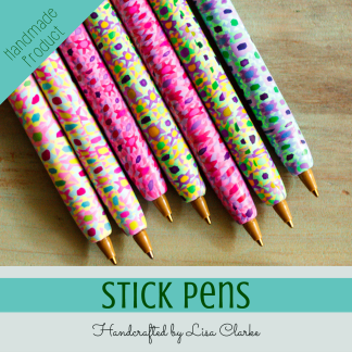 Stick Pens by Lisa Clarke at Polka Dot Cottage