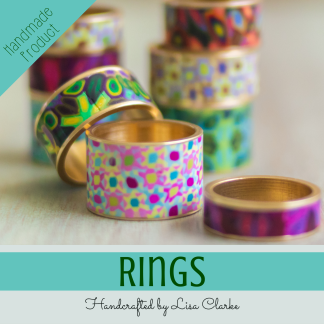 Inlay Rings by Lisa Clarke at Polka Dot Cottage