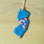 #7 Bright blue with Violet Jubilee scarf