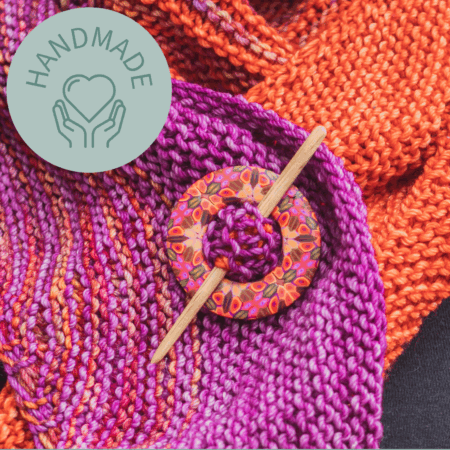 Polymer Clay Shawl Pin