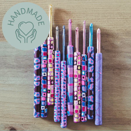 Ergonomic Crochet Hooks with Polymer Clay Handles