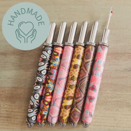 Heavy Chrome Seam RIpper with Polymer Clay Handle