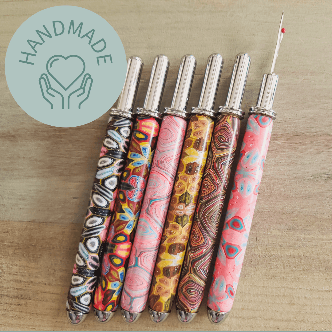 Heavy Chrome Seam RIpper with Polymer Clay Handle