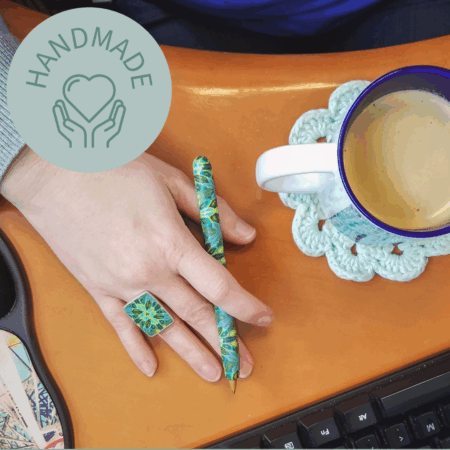 Bic Pens Covered with Polymer Clay