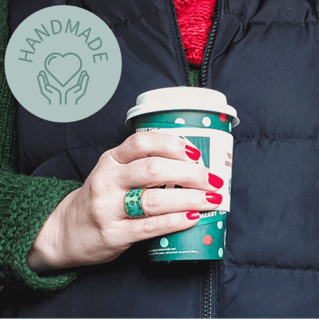 Brass and Polymer Clay Rings