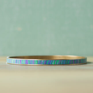 Bangle Bracelets<br><small>Channel Width: 1/8" (3mm), Design: Blue Strata</small>