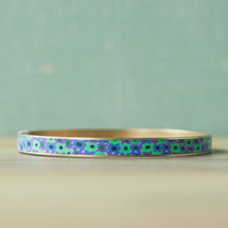 Bangle Bracelets<br><small>Channel Width: 3/16" (5mm), Design: Blue Calico</small>