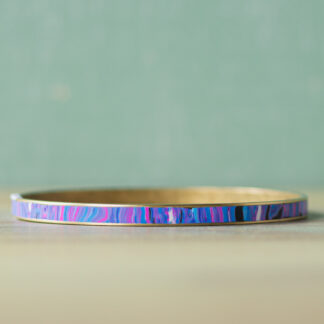 Bangle Bracelets<br><small>Channel Width: 1/8" (3mm), Design: Violet Strata</small>