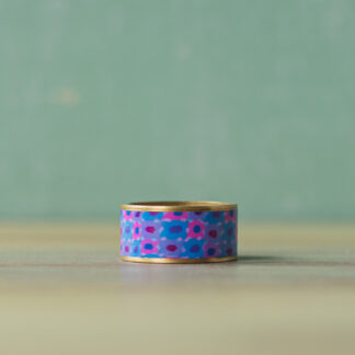 Inlay Rings<br><small>Channel Width: 5/16" (8mm), Ring Size: 8 (18mm), Design: Violet Calico</small>