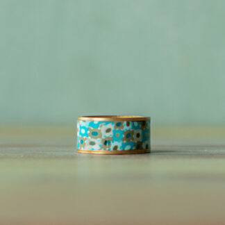 Inlay Rings<br><small>Channel Width: 5/16" (8mm), Ring Size: 9 (19mm), Design: Celadon Calico</small>