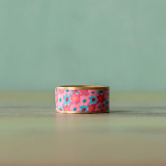 Inlay Rings<br><small>Channel Width: 5/16" (8mm), Ring Size: 9 (19mm), Design: Salmon Calico</small>