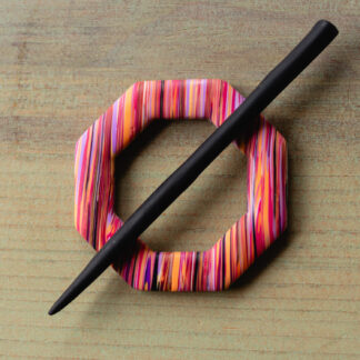 Shawl Pins<br><small>Shape: Octagon, Design: Campfire Strata</small>
