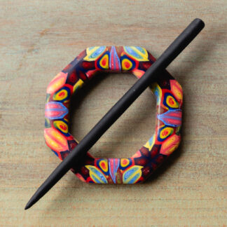 Shawl Pins<br><small>Shape: Octagon, Design: Rainbow Jubilee</small>