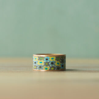 Inlay Rings<br><small>Channel Width: 5/16" (8mm), Ring Size: 8 (18mm), Design: Olive Calico</small>
